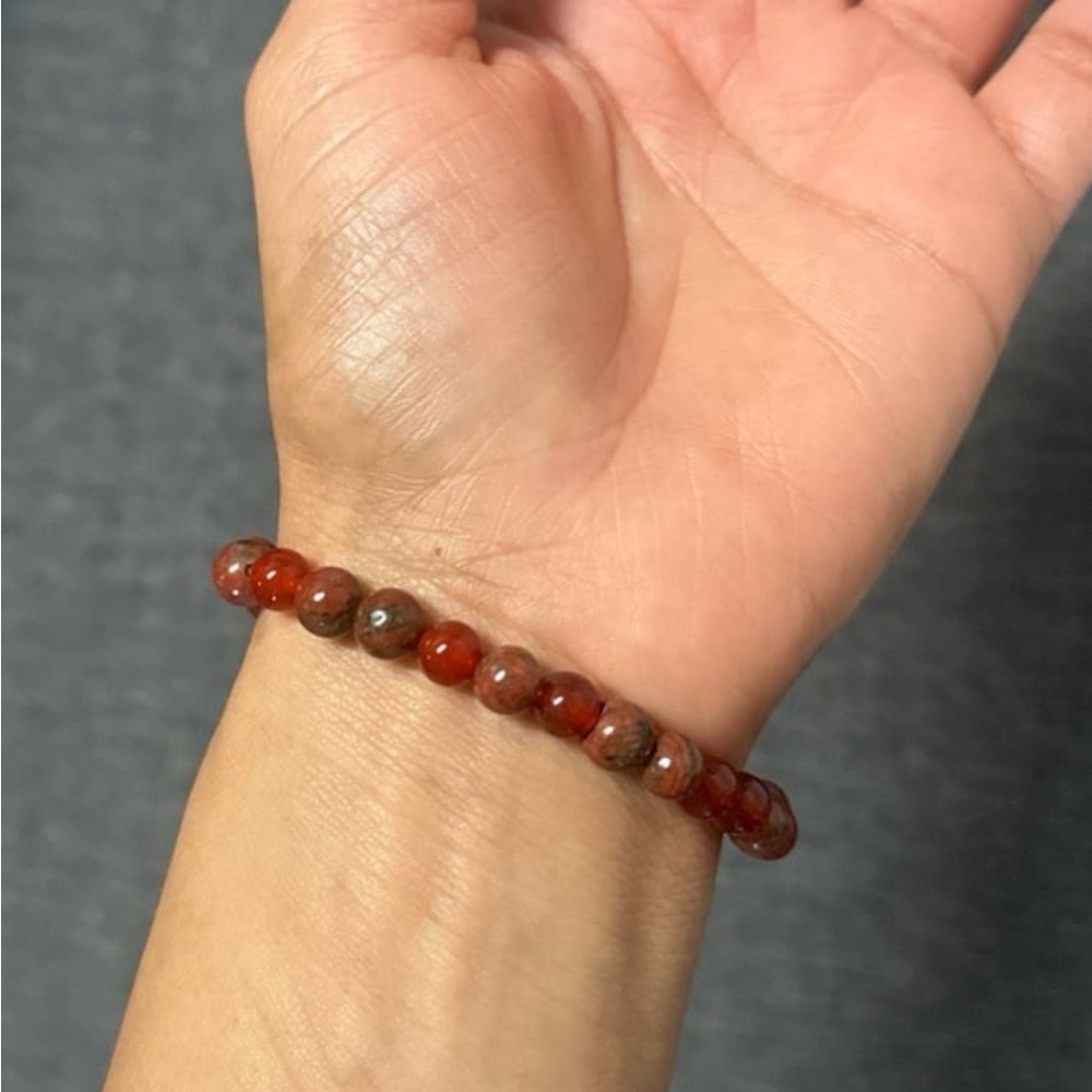 Elegant Red Beaded Bracelet